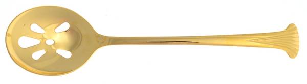 Gold Aristocrat (Gold Electroplate) Pierced Tablespoon (Serving Spoon)