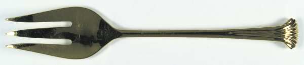 Gold Aristocrat (Gold Electroplate) Medium Solid Cold Meat Serving Fork