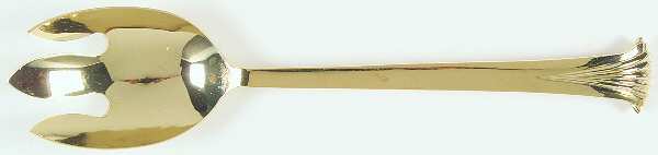 Gold Aristocrat (Gold Electroplate) Oversize Solid Salad Servng Fork
