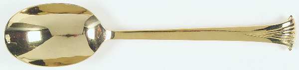 Gold Aristocrat (Gold Electroplate) Oversize Solid Salad Serving Spoon