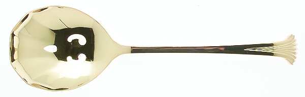 Gold Aristocrat (Gold Electroplate) Solid Pierced Casserole Spoon