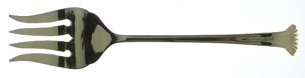 Gold Aristocrat (Gold Electroplate) Solid Salad Serving Fork