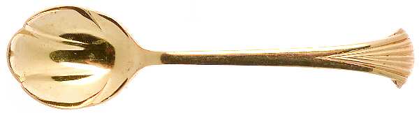 Gold Aristocrat (Gold Electroplate) Sugar Shell Spoon