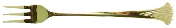 Gold Aristocrat (Gold Electroplate) Cocktail/Seafood Fork by Towle Silver