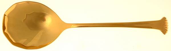 Gold Aristocrat (Gold Electroplate) Solid Smooth Casserole Spoon
