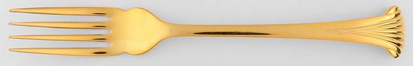 Gold Aristocrat (Gold Electroplate) Individual Solid Fish Fork