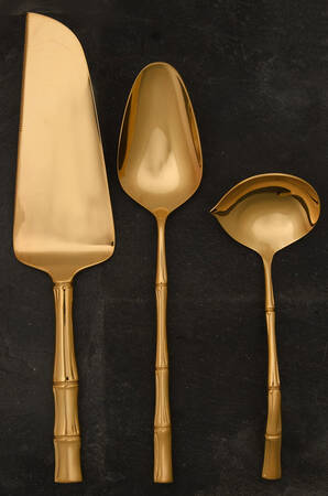 Gold Bamboo (Gold Electroplate) 3 Piece Completer Set