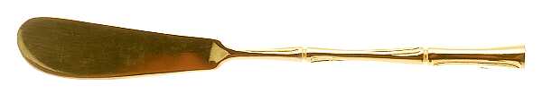 Gold Bamboo (Gold Electroplate) Flat Handle Butter Spreader