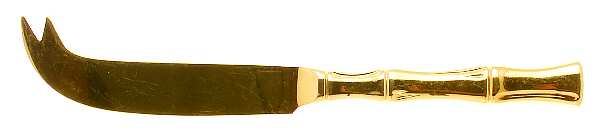 Gold Bamboo (Gold Electroplate) Cheese Knife with Stainless Blade