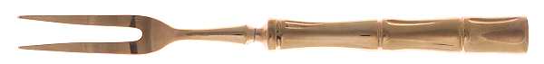 Gold Bamboo (Gold Electroplate) Short Handle Pickle/Olive Fork