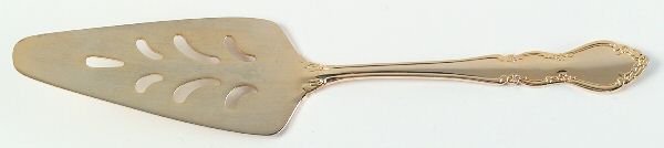 Golden Baroness (Gold Electroplate) Solid Pierced Pie Server