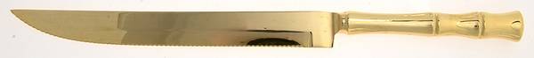 Gold Cane (Gold Electroplate) Large Stainless Blade Roast Carving Knife