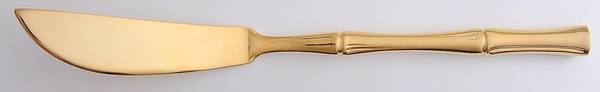 Gold Cane (Gold Electroplate) Flat Handle Master Butter Knife
