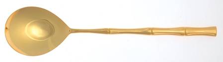 Gold Cane (Gold Electroplate) Solid Salad Serving Spoon