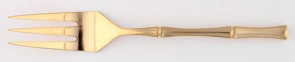 Gold Cane (Gold Electroplate) Individual Salad Fork