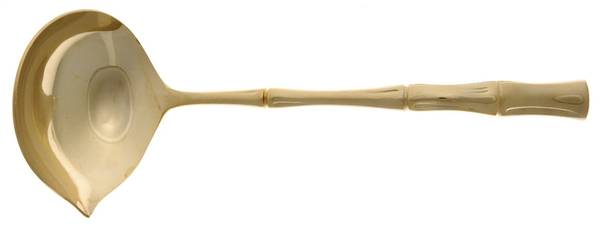 Gold Cane (Gold Electroplate) Solid Gravy Ladle