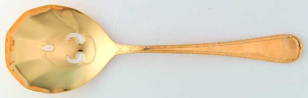 Golden Chippendale (Stainless) Pierced Solid Serving Spoon
