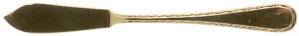 Golden Chippendale (Stainless) Flat Handle Master Butter Knife