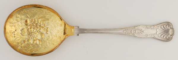 Kings (Silverplate, 1980) Solid Berry/Casserole Spoon w/ Raised Bowl by Towle Silver