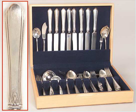 Lady Diana (Sterling, 1928, No Monograms) 60 Piece Set