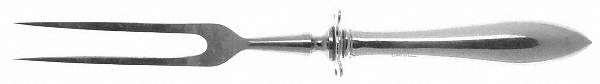 Lafayette (Sterling, 1905, No Monograms) Small Carving Fork W/Sterling Guard