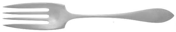 Lafayette (Sterling, 1905, No Monograms) Medium Solid Cold Meat Serving Fork