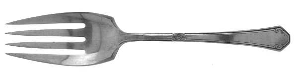 Lady Mary (Sterling, 1917, No Monograms) Small Solid Cold Meat Serving Fork