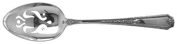 Louis XIV (Sterling, 1924, Monograms) Pierced Tablespoon (Serving Spoon) HC