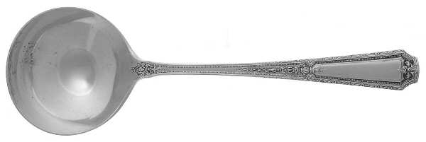 Louis XIV (Sterling, 1924, No Monograms) Round Bowl Soup Spoon (Bouillon)