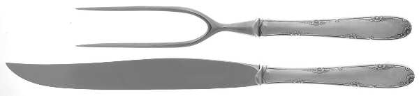 Madeira (Sterling, 1948, No Monograms) (2 Pc)Carving Set-Lg Stnbl/Roast w/Sterling Guard