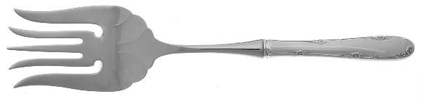 Madeira (Sterling, 1948, No Monograms) Stainless-Tine Utility Serving Fork