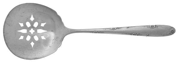 Madeira (Sterling, 1948, No Monograms) Solid Bon Bon Spoon with Pierced Bowl