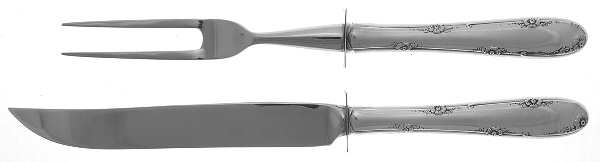 Madeira (Sterling, 1948, No Monograms) Small Stainless Blade 2-Piece Steak Carving Set