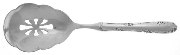 Madeira (Sterling, 1948, No Monograms) Pierced Serving Spoon with Stainless Bowl