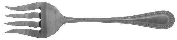 Manchester (Stainless) Medium Solid Cold Meat Serving Fork by Towle Silver