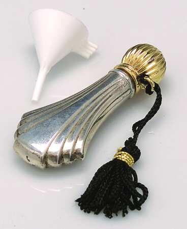 Sterling Hollowware Round Perfume Bottle with Lid and Funnel