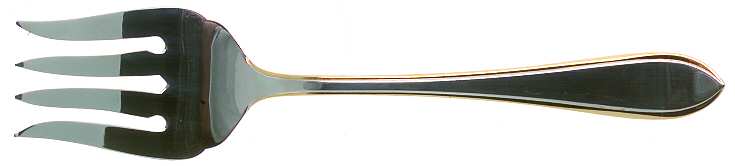 Newbury Thread Gold (Stainless) Medium Solid Cold Meat Serving Fork