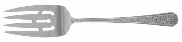 Old Brocade (Sterling, 1932) Small Solid Cold Meat Serving Fork by Towle Silver