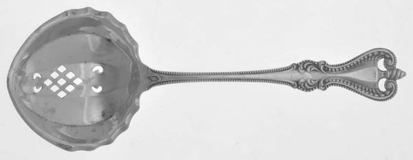 Old Colonial (Sterling, 1895, No Monograms) Solid Bon Bon Spoon with Pierced Bowl by Towle Silver