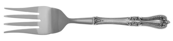 Old Colonial (Sterling, 1895, No Monograms) Cold Meat Fork Large, Stainless Tines HC