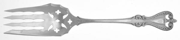 Old Colonial (Sterling, 1895, No Monograms) Large Solid Cold Meat Serving Fork by Towle Silver