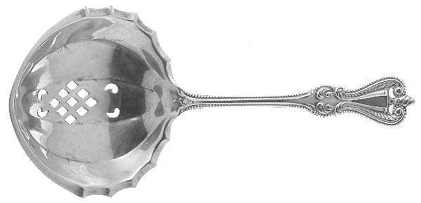 Old Colonial (Sterling, 1895, No Monograms) Pierced Almond Spoon by Towle Silver