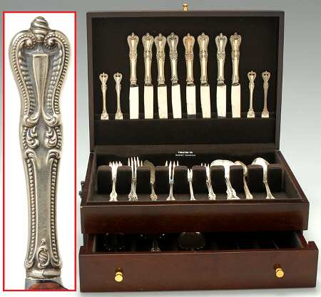 Old Colonial (Sterling, 1895, No Monograms) 74 Piece Set