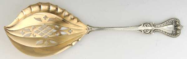 Old Colonial (Sterling, 1895, No Monograms) Pierced Fried Oyster Server by Towle Silver