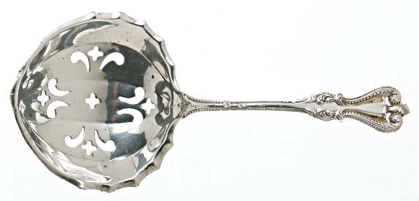 Old Colonial (Sterling, 1895, No Monograms) Pierced Almond Spoon by Towle Silver