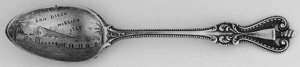 Old Colonial (Sterling, 1895, No Monograms) Souvenir Spoon (Teaspoon)