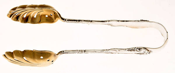 Old English (Sterling, 1892, No Monos) Large Ice Serving Tongs