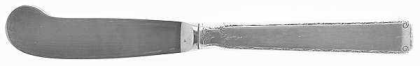 Old Lace (Sterling, 1939, No Monograms) Butter Spreader Hollow Hdl-Paddle/Stainless Blade