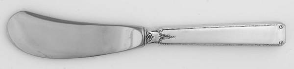 Old Lace (Sterling, 1939, No Monograms) Butter Spreader Hollow Hdl-Paddle/Stainless Blade