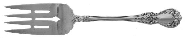 Old Master (Sterling, 1942) Medium Solid Cold Meat Serving Fork